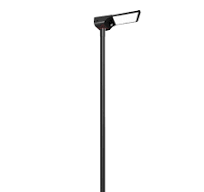 40W LED Solar Street Light with Motion Sensor - Vayda Series - 9000 Lumens  - 3000K/5700K - Slip Fit & Wall Mount Included - Black