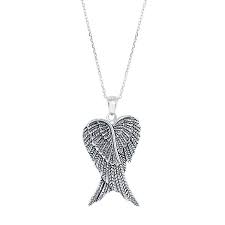 Check spelling or type a new query. Sterling Silver Angel Wings Pendant Necklace