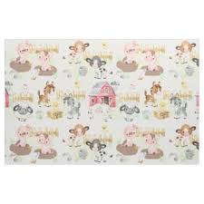 Rubbernecker stamps has been in business since 1993 bringing high quality red rubber die images to stampers. Watercolor Farm Animals Baby Nursery Fabric Zazzle Com