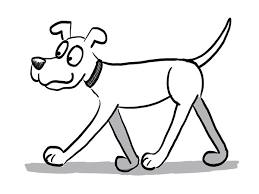 Draw a circle for the ear. How To Draw A Walking Dog Everyonelovescartoons Com
