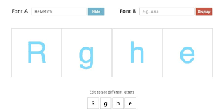 Tiff A Type Diff Tool That Visually Contrasts The Differences Between Two Fonts Typography Fonts Tool Design Typography