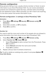 How to unlock the doro 626 · insert sim card from a source different than your original service provider (i.e. Doro626 Gsm Gprs Wcdma Mobile Telephone User Manual Doro Ab