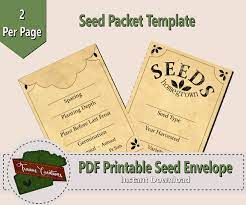Seed Envelope Template Seed Storage Packet Save Garden Seed Etsy In 2021 Seed Packet Template Envelope Template Seed Storage