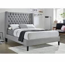 Clean lines, a straightforward profile, and classic button tufting define the melanie queen platform bed. Summerset Light Grey Fabric Upholstered Queen Platform Bed By Coaster