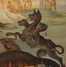 Cerberus In Greek And Roman Mythology Is A Multi Headed Usually Three Headed Dog Or Hellhound With A S Greek And Roman Mythology Ancient Animals Cerberus