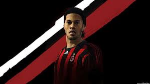1080x1920 ac milan team logo nexus 5 wallpapers. Hd Wallpaper Fifa Ronaldinho Ac Milan One Person Sport Adult Red Black Background Wallpaper Flare