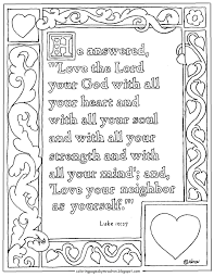 There are tons of great resources for free printable color pages online. Coloring Pages For Kids By Mr Adron Luke 10 27 Printable Coloring Page Love God With All Your Heart