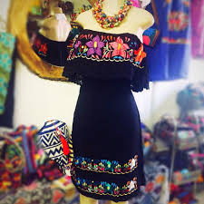 Azalea Campesino Embroidered Mini Dress Cielito Lindo Mexican Boutique Mexican Embroidered Dress Mexican Style Dresses Traditional Mexican Dress