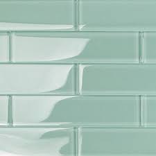 Ivy Hill Tile Contempo Light Green 2 In X 8 In X 8mm Polished Glass Floor And Wall Tile 1 Sq Ft Ext3rd100912 The Home Depot Glass Subway Tile Glass Tile Glass Floor