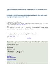 Teoria generală a obligațiilor (civil law. Carti