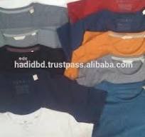 Buy 100% Stock Lot Garments Cotton O-neck & V-neck Plain ...