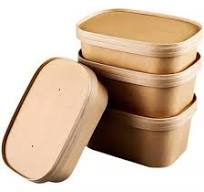[Hot Item] Waterproof Takeaway Food Container Rectangle Plate Paper Bowl  with Lid OEM