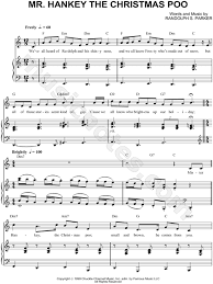 Mr Hankey The Christmas Poo From South Park Sheet Music In C Major Transposable Download Print Sku Mn0061042