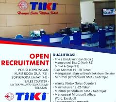 Cari lowongan kerja driver terbaru desember 2020. Lowongan Kerja Tiki Sukabumi Info Loker Update