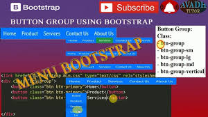 Button Group In Bootstrap Menu Using Bootstrap Bootstrap 4 Tutorial Tutorial Tutor Text