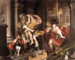 Image of Aeneid Book 10 classical art Pallas death Turnus Mezentius