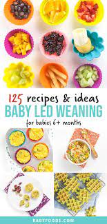 125 Baby Led Weaning Foods Starter Recipe Ideas Baby Foode Recipe Weaning Foods Baby Led Weaning Recipes Baby Led Weaning