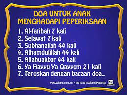 Semoga anak anak kita dipermudahkan menjawab soalan soalan peperiksaaan. Sukami Malaysia Doa Untuk Anak Menghadapi Peperiksaan Facebook