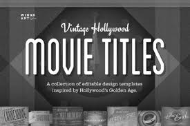 From professional title templates to modern fonts to wedding animations for that special day, show and tell your story with our collection of amazing free premiere pro title templates. Vintage Hollywood Movie Title Design Templates In Poster Templates On Yellow Images Creative Store