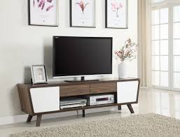 Make a statement in your entryway as a valet table, create a memory snapshot with framed photos behind the sofa in the family room, or shine the spotlight on a focal wall. 2 Drawer Tv Console Dark Walnut And Glossy White Coaster F