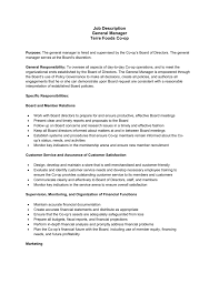 Very few, if any, companies can be consistently profitable and grow without careful financial planning and cash flow management. Job Description General Manager Terre Foods Co Op