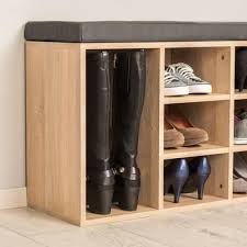 Meubles A Chaussures Etagere Armoire En Mdf Siege 103 5 Cm X 48 Cm X 30 Cm Marron Tectake Meuble Chaussure Mobilier De Salon Meuble Gain De Place