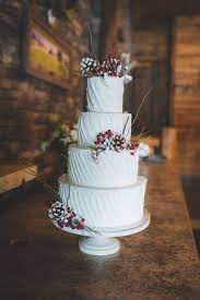Holiday Rustic Wedding Rustic Wedding Chic Christmas Wedding Cakes Winter Wedding Cake Wedding Cake Rustic