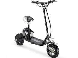 3 Speed 49cc Gas Scooter By Mototec Black Front View Gas Scooter Scooter Black Scooter