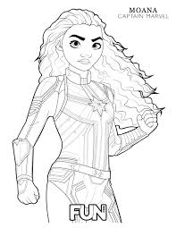 This coloring page featured moana with the heart of te fiti. Feel The Magic With These Mashup Disney Coloring Pages Printables Fun Com Blog