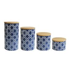 Shop for white kitchen canisters at bed bath & beyond. Navy Blue And White Kitchen Canisters Instaimage