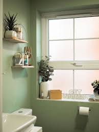 Green primary bathroom with an open shower and a freestanding tub facing the wooden vanity that's topped with a vessel sink. A Sage Green Bathroom New Build Makeover Creating A Calm Space Green Bathroom Decor Green Bathroom Bathrooms Remodel
