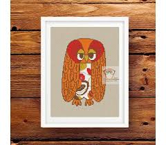 Also use our online tools and caption/border maker to chart your own text and words. Free Owl Cross Stitch Embroidery Pattern Pdf