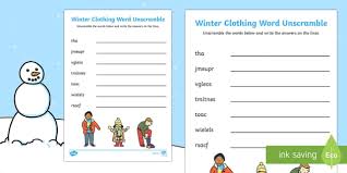 Staring down an out of control word they can be another quick way to unscramble words. Winter Clothing Word Unscramble Esl Winter Clothes Vocabulary Game
