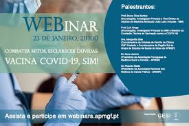 Para pessoas a partir de 18 anos, em duas doses; Gesi Organizou Webinar Sobre Vacinacao Covid 19 Apmgf