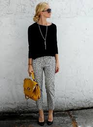 Calça Estampada Preta E Branca Como Usar Voce Sabe Como Usar Calca Estampada Looks Looks Black Moda