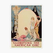 Glorifying the American Girl by Alberto Vargas, 1926 Vintage Pinup Movie  Poster Paramount Pictures" Sticker for Sale by juiceboxvintage | Redbubble