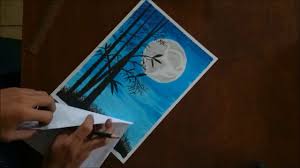 Limited time sale easy return. Amazing Melukis Bulan Purnama Dengan Oil Pastels By Alfi Elfath