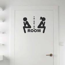 It can adorn playrooms, bedrooms, and bathrooms of kids and adults. Thinking Room Wall Decal Bathroom Decals Trendy Wall Designs