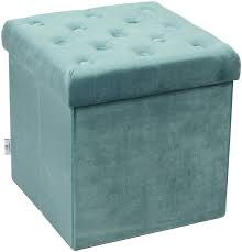 Amazonsmile B Fsobeiialeo Storage Ottoman Velvet Tufted Folding Ottomans Footstool Rest Seat With Re Folding Storage Ottoman Storage Ottoman Ottoman Footstool