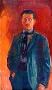 эдвард мунк Self Portrait Between The Clock And The Bed Self Portrait Against Red Background Edvard Munch 1906 Edvard Munch Artist Art