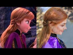 Anna S Frozen 2 Double Braid Back Hairstyle Tutorial Youtube Anna Hair Princess Hairstyles Elsa Hair