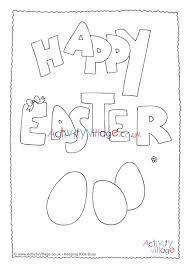A collection of 10 happy easter colouring pages for kids: Happy Easter Colouring Page 2