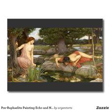 Pre Raphaelite Painting Echo And Narcissus Postcard Zazzle Com Waterhouse Paintings John William Waterhouse William Waterhouse