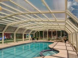 Residential Sunrooms Indoor Outdoor Pool Retractable Pool Cover Pool Enclosures
