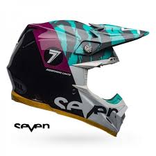 Motocross Helmet Bell Helmets Moto 9 Flex Seven Zone Black Aqua