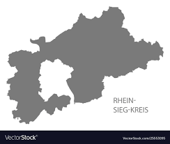 rhein sieg kreis grey county map north rhine westphalia vector image county map vector images westphalia