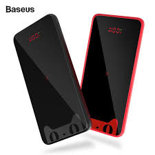 Baseus 10000mah Qi Wireless Charger Power Bank For Iphone Xs Max Samsung Xiaomi Dual Usb Lcd External Battery Powerbank Wireless Charger Portable Phone Charger