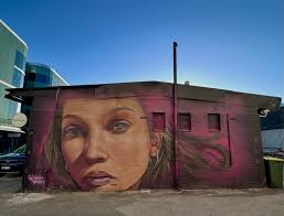 Amazing portrait of Skylar Davies painted by Claire Foxton, in Wollongong,  New South Wales. Artist: @claire_foxton #clairefoxton . . . . . . .  #wollongongstreetart #urbanstreetart #streetartphotography #streetartlovers  #urbanwalls #ilovestreetart ...