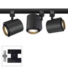 3 Light Black 22 Watt Led Floating Canopy Track Kit 57v38 Lamps Plus Floating Canopy Lamps Plus Track Lighting Kits