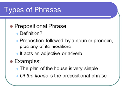 (in these two examples, the prepositional phrases are functioning as adjectives. Phrases Clauses Ppt Video Online Download